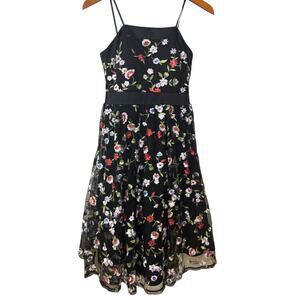 City Studio Floral Midi Dress Women 1‎ Black Prom Homecoming Formal Party Glam